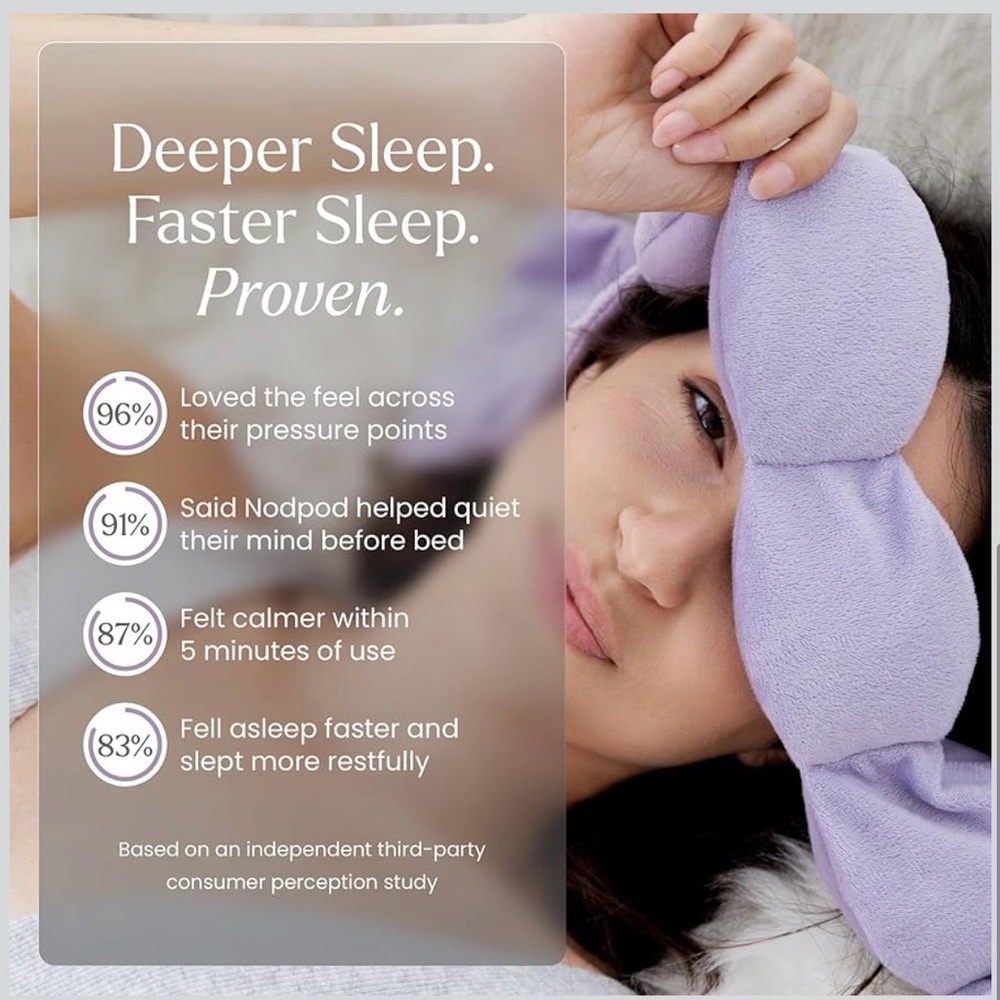 NEW Weighted Eye Mask in Lavender Light-Blocking Better Sleep Never Used